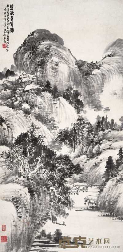 萧俊贤 碧溪青嶂图 轴 123.6×61.1cm